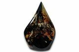 Polished Indonesian Blue Amber Flame #355803-1